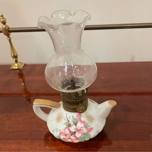 Pink Magnolia 5.5” oil lamp